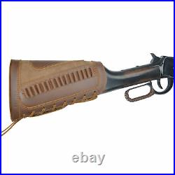 New Rifle Buttstock. 22LR. 22MAG. 17 hmr Ammo Carrier /Leather Rifle Sling