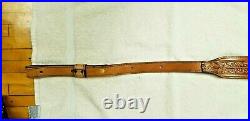 New Vintage TOREL Rifle Sling Tooled Acorn Scene #4889 Top Grain Cowhide Leather
