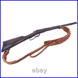 Non-Slip Leather Gun Shell Holder Sling Rifle Strap for. 45-70.308.30-30.22LR