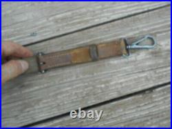 Norwegian Krag jorgensen model 1894 rifle original leather sling w clips Norway