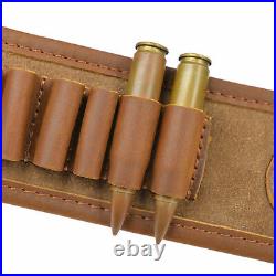 OP Leather Rifle Sling Ammo Shell Loops With Swivels For. 30-30.308.45-70