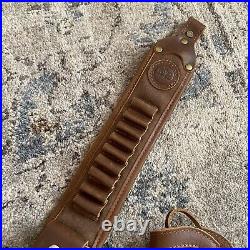 OP ORIGINAL POWER Leather Rifle Buttstock Cheek Rest & Matched Rifle Sling NEW