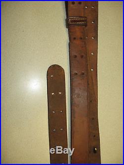 ORIGINAL WWII'BOYT 42' LEATHER RIFLE SLING FOR M1 GARAND OR 1903 SRRINGFIELD