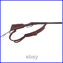 One Combo of Leather Rifle Shotgun Butt Protector Cover with Leather Gun Sling