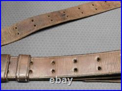 Orig WW2 Model 1907 leather rifle sling. Boyt 1942. Early rare maker/date