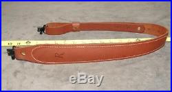 Orig factory Remington Cobra style suede lined padded leather rifle sling & QD's