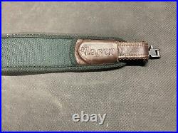 Original Blaser Rifle sling Green Neoprene & Leather