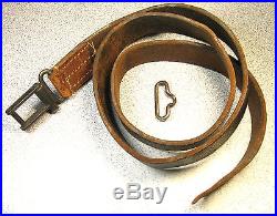 Original German Mauser Gew 98 Leather Rifle Sling Complete with Hardware