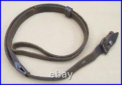 Original German WWII Mauser K98 rifle leather sling with keeper