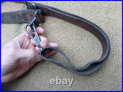 Original German WWI 98 K98 Mauser Strap Gew Rifle Brown Leather Sling Belt