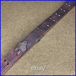 Original WWI US Military M1907 Leather Rifle Sling Maker Not Visible (#1)