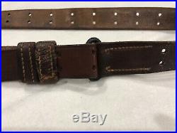 Original Wwi Us M1907 Leather Rifle Sling For 1903 Rifle Marked G&k / 1918 / Hhb
