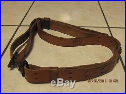 Original classic 1 inch genuine leather rifle sling with quick release swivel