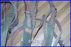 POLISH SURPLUS OD GREEN CANVAS SLING With LEATHER TABS AND METAL BUCKLES 7.62X25