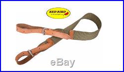 PPS43 ORIGINAL SOVIET ARMY RIFLE SLING BELT GREEN COLOR CANVAS WithBROWN LEATHER