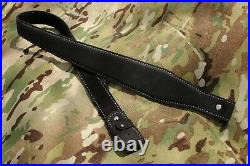 Padded Genuine Leather Rifle Sling Strap for shotguns adjustable 27-39 inches
