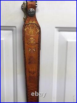 Padded leather rifle sling