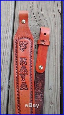 Pre-Order Custom personalized WITH YOUR NAME Leather Rifle Sling without swivels