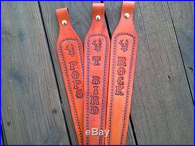 Pre-Order Custom personalized WITH YOUR NAME Leather Rifle Sling without swivels