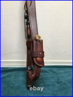Premium Custom Buck 110 Case 6265 Heavy Leather Knife Sheath Rifle Sling
