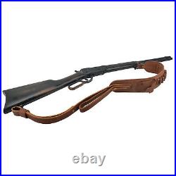 Premium Leather Rifle Sling Shotgun Strap / Swivels Shooting. 30/30.22LR. 308