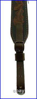 Quality Leather Rifle Shotgun Ammo Sling Hunting Shoulder Strap Made in Europe.