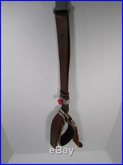RARE Hunting Leather gun rifle strap holster sling Fully Adjustable device