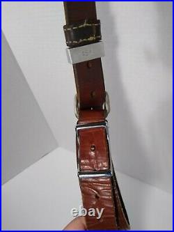 RARE Hunting Leather gun rifle strap holster sling Fully Adjustable device