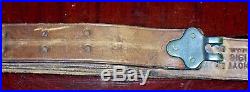 RARE Original WW1 M1907 Leather Rifle Sling Marked Hoyt 1918 JJM Brass Hardware