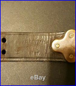 RARE Original WW1 WWI M1907 Leather Rifle Sling Marked Lawrence 1918 M1903 M1917