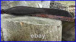 RESERVED FOR jeabertjean Genuine Leather Embossed Gator Rifle Sling Color Acorn