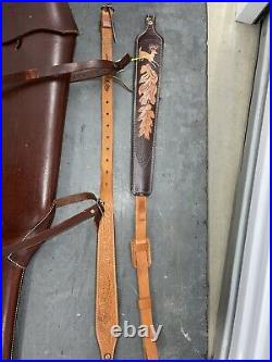 RSR leather Rifle Scabbards With Leather Rifle Slings 45