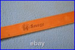Rare Excellent Leather Savage Rifle Sling 1 Adjustable with Uncle Mike's Swivels