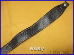 Rifle Sling 1 Inch Cobra Black Leather