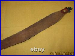 Rifle Sling 1 Inch Cobra Style Brown Leather with Q. D. Swivels