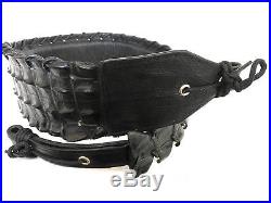 Rifle Sling Alligator Leather Padded Belt with Swivels, Durable Gun Strap. One