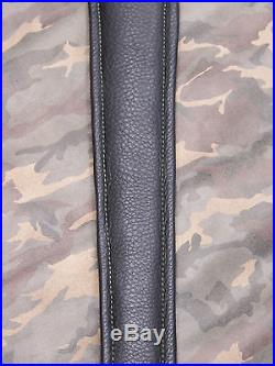 Rifle Sling, Black Leather, Hand tooled, Made in the USA, US Army