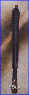 Rifle Sling, Brown Leather, Hand Tooled, Made in the USA, Preacher