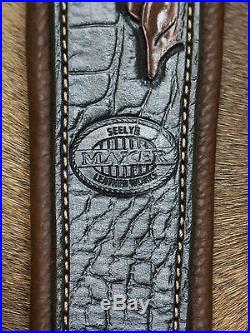 Rifle Sling, Brown Leather, Hand tooled, Made in the USA, Praying Cowboy