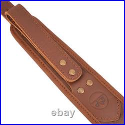 Rifle Sling Buffalo Hide Leather Sling with Swivels, Gun Shoulder Straps US Stock