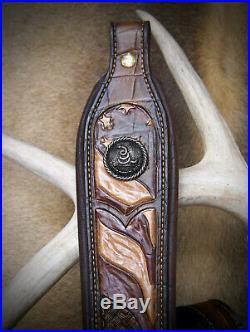Rifle Sling, Seelye Leather Works, Hand tooled in the USA, Don't Tread On Me