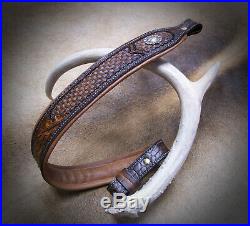 Rifle Sling, Seelye Leather Works, Hand tooled in the USA, Preacher Leather