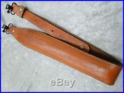 Ruger 2 1/4 Handmade Genuine Leather Rifle Sling withUncle Mikes Sling Swivels