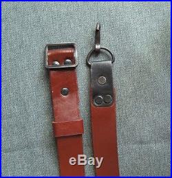 Russia Military Issue AK47 Rifle Leather Sling, 1960's