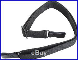 SKS BLACK CANVAS RIFLE SLING WITH LEATHER TABS 41 L X 1 1/4 W FREE SHIPPING