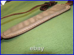 Savage Brown Leather Padded Rifle Sling Suede Lined