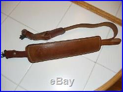 Savage Padded Leather Rifle Sling withSwivals
