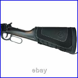 Set Leather Gun Buttstock With Rifle Shell Holder Sling For. 22 LR. 17HMR. 22MAG