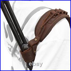 Set No Drill Leather Rifle Buttstock with Ammo Sling+Barrel Mount for. 308.22MAG