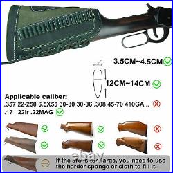 Shooting 1 Set Leather Buttstock &Adjustable Rifle Sling For. 22 LR. 17HMR. 22MAG